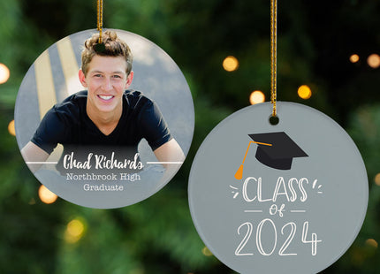 keepsake personalized graduation photo christmas ornament – Christmas ornament, holiday tree decoration or gift