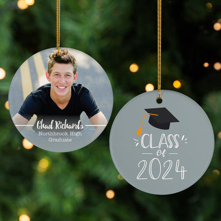 keepsake personalized graduation photo christmas ornament – Christmas ornament, holiday tree decoration or gift