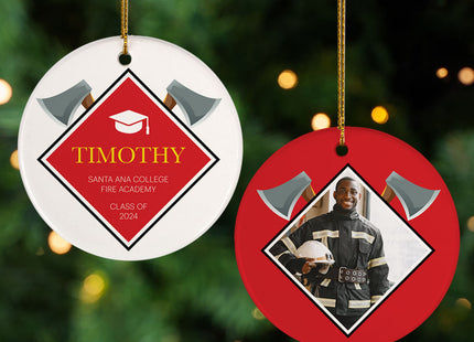 keepsake personalized fire academy christmas ornament – Christmas ornament, holiday tree decoration or gift