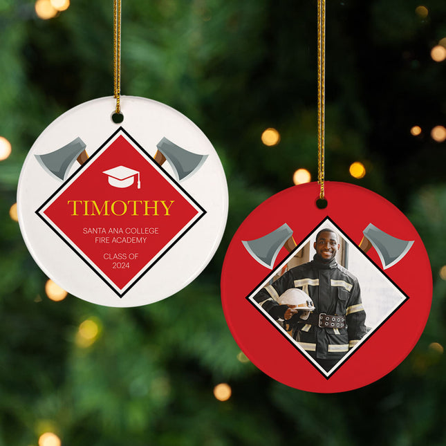 keepsake personalized fire academy christmas ornament – Christmas ornament, holiday tree decoration or gift