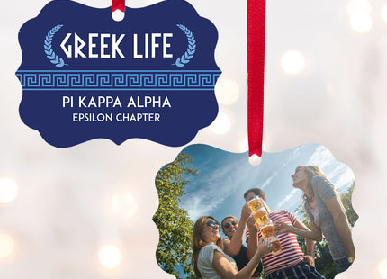 custom personalized greek life photo christmas ornament – Christmas ornament, holiday tree decoration or gift