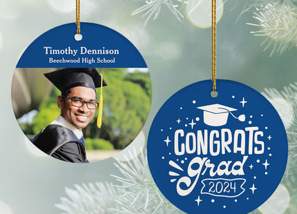 holiday personalized congrats graduate christmas ornament – Christmas ornament, holiday tree decoration or gift