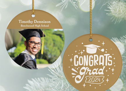 keepsake personalized congrats graduate christmas ornament – Christmas ornament, holiday tree decoration or gift