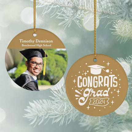 keepsake personalized congrats graduate christmas ornament – Christmas ornament, holiday tree decoration or gift