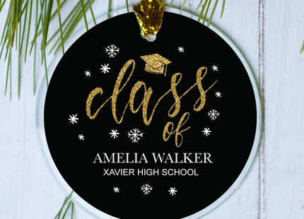 holiday personalized grad class christmas ornament – Christmas ornament, holiday tree decoration or gift