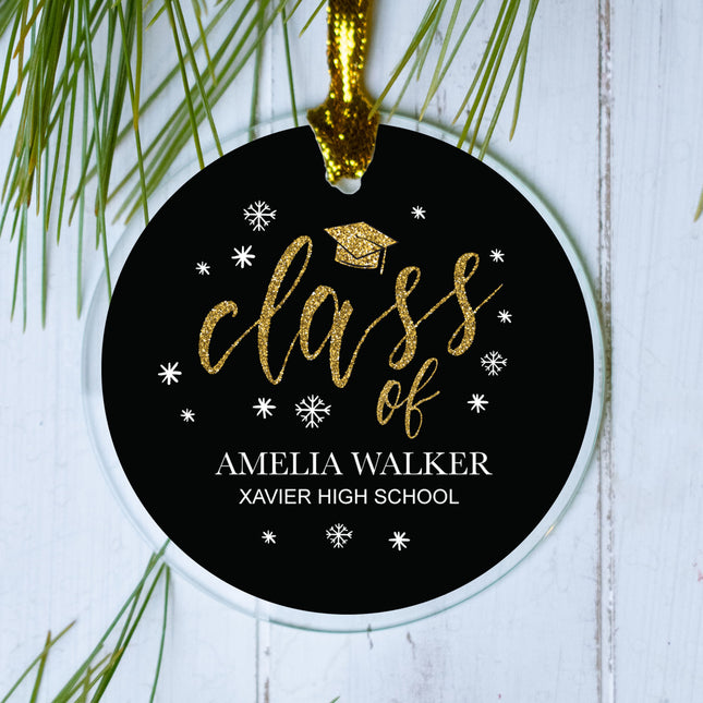 holiday personalized grad class christmas ornament – Christmas ornament, holiday tree decoration or gift