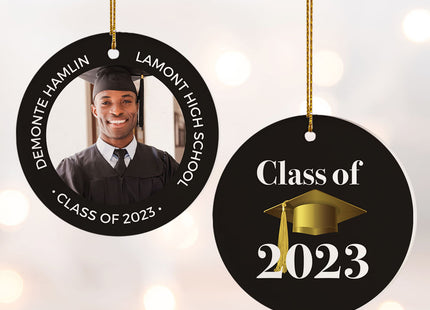 decorative personalized graduation photo christmas ornament – Christmas ornament, holiday tree decoration or gift