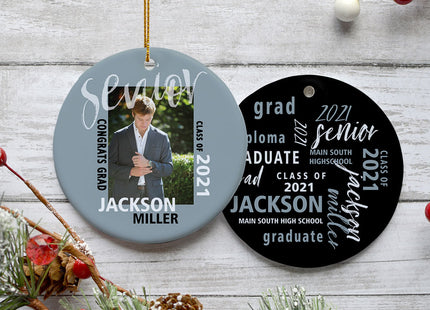 personalized personalized graduation photo christmas ornament – Christmas ornament, holiday tree decoration or gift
