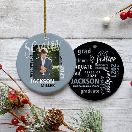 personalized personalized graduation photo christmas ornament – Christmas ornament, holiday tree decoration or gift