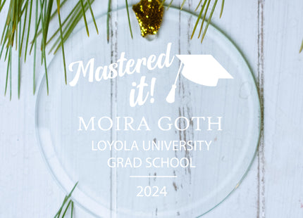 decorative personalized grad school christmas ornament – Christmas ornament, holiday tree decoration or gift
