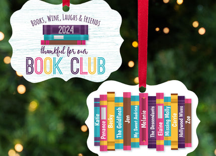 keepsake personalized book club christmas ornament – Christmas ornament, holiday tree decoration or gift