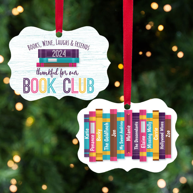 keepsake personalized book club christmas ornament – Christmas ornament, holiday tree decoration or gift