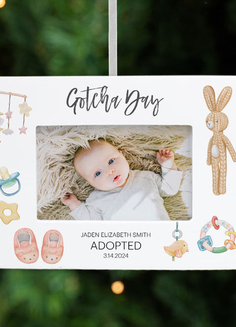 Personalized Gotcha Day Picture Frame Photo Ornament by ORNAMENTSHOP EXCLUSIVE Personalized Ornament