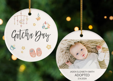 personalized personalized gotcha day christmas ornament – Christmas ornament, holiday tree decoration or gift