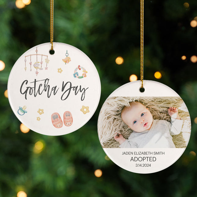 personalized personalized gotcha day christmas ornament – Christmas ornament, holiday tree decoration or gift