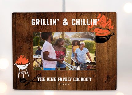 personalized personalized grilling picture frame photo ornament – Christmas ornament, holiday tree decoration or gift