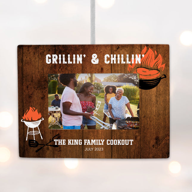personalized personalized grilling picture frame photo ornament – Christmas ornament, holiday tree decoration or gift