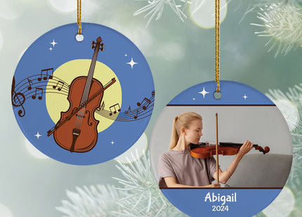 keepsake personalized violin christmas ornament – Christmas ornament, holiday tree decoration or gift