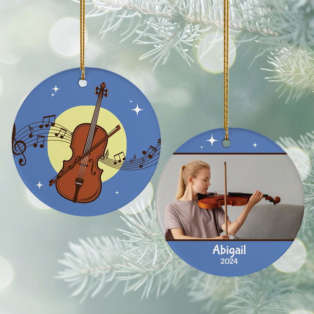 keepsake personalized violin christmas ornament – Christmas ornament, holiday tree decoration or gift