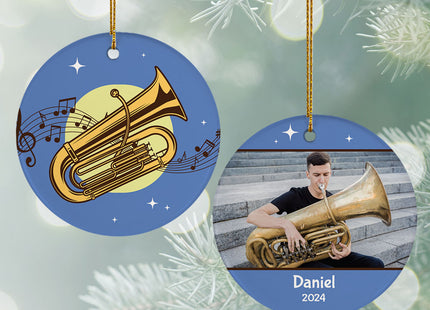 personalized personalized tuba christmas ornament – Christmas ornament, holiday tree decoration or gift