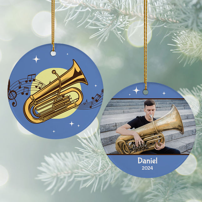 personalized personalized tuba christmas ornament – Christmas ornament, holiday tree decoration or gift