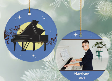 personalized personalized piano christmas ornament – Christmas ornament, holiday tree decoration or gift