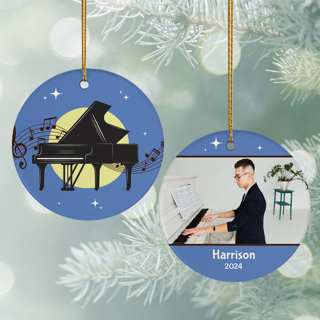 personalized personalized piano christmas ornament – Christmas ornament, holiday tree decoration or gift