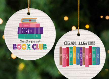 keepsake personalized book club christmas ornament – Christmas ornament, holiday tree decoration or gift