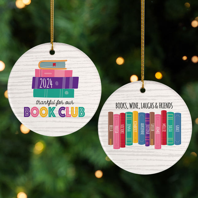 keepsake personalized book club christmas ornament – Christmas ornament, holiday tree decoration or gift