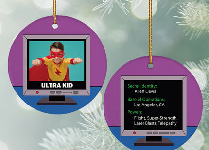 custom personalized secret identity christmas ornament – Christmas ornament, holiday tree decoration or gift