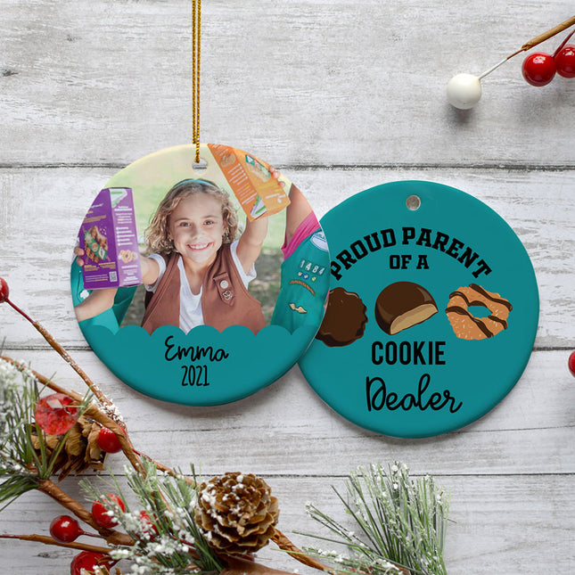 engraved personalized cookie dealer christmas ornament – Christmas ornament, holiday tree decoration or gift