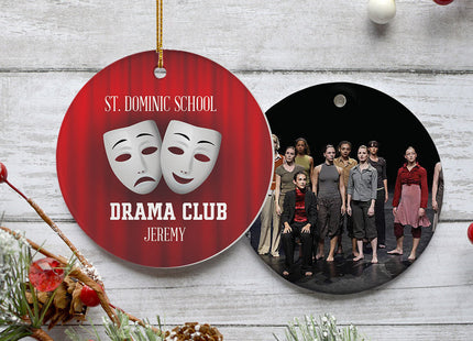 personalized personalized school theater mask photo christmas ornament – Christmas ornament, holiday tree decoration or gift