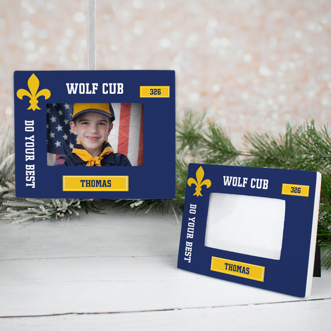 Cub Scouts Personalized Photo Frame Ornament - - created by ORNAMENT SHOP