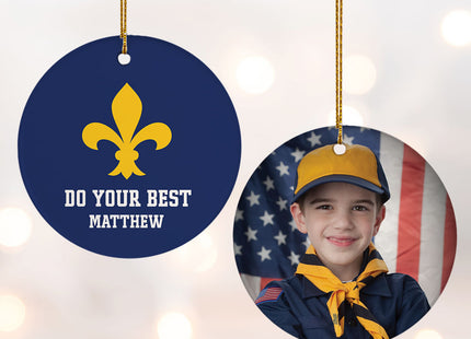 keepsake personalized cub scouts photo christmas ornament – Christmas ornament, holiday tree decoration or gift