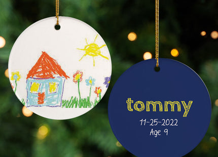 decorative personalized artist photo christmas ornament – Christmas ornament, holiday tree decoration or gift