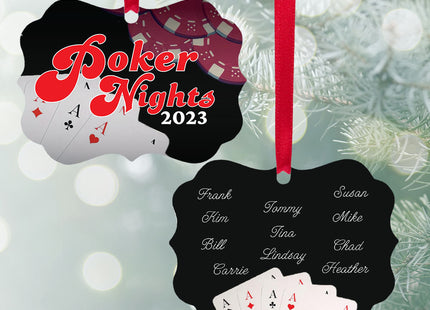 keepsake personalized poker nights christmas ornament – Christmas ornament, holiday tree decoration or gift