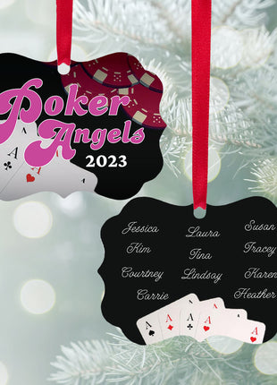 Personalized "Poker Angels" Ornament Personalized Ornament by ORNAMENT SHOP EXCLUSIVE