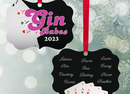 personalized personalized gin babes christmas ornament – Christmas ornament, holiday tree decoration or gift