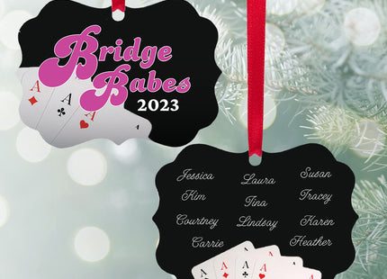 custom personalized bridge babes christmas ornament – Christmas ornament, holiday tree decoration or gift