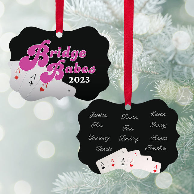 custom personalized bridge babes christmas ornament – Christmas ornament, holiday tree decoration or gift
