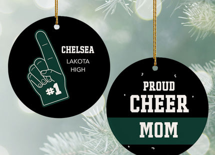 holiday personalized foam finger cheer fan christmas ornament – Christmas ornament, holiday tree decoration or gift