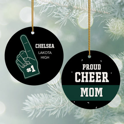 holiday personalized foam finger cheer fan christmas ornament – Christmas ornament, holiday tree decoration or gift