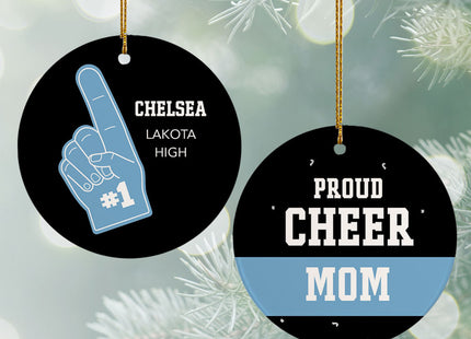 engraved personalized foam finger cheer fan christmas ornament – Christmas ornament, holiday tree decoration or gift