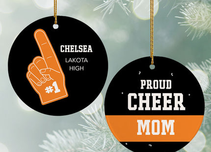holiday personalized foam finger cheer fan christmas ornament – Christmas ornament, holiday tree decoration or gift