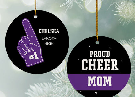 engraved personalized foam finger cheer fan christmas ornament – Christmas ornament, holiday tree decoration or gift