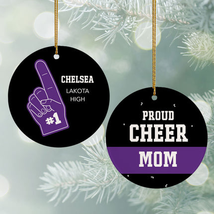 engraved personalized foam finger cheer fan christmas ornament – Christmas ornament, holiday tree decoration or gift