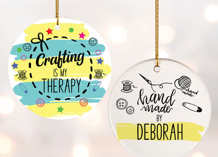 holiday personalized crafting christmas ornament – Christmas ornament, holiday tree decoration or gift