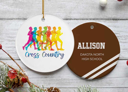 keepsake personalized cross country christmas ornament – Christmas ornament, holiday tree decoration or gift