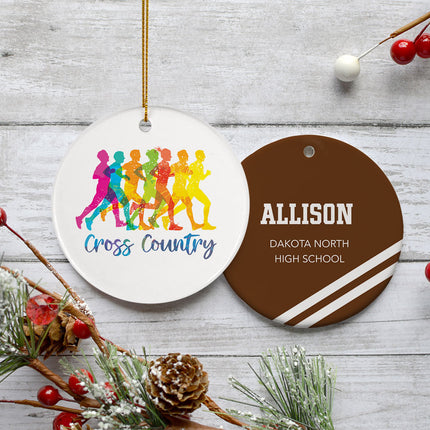 keepsake personalized cross country christmas ornament – Christmas ornament, holiday tree decoration or gift