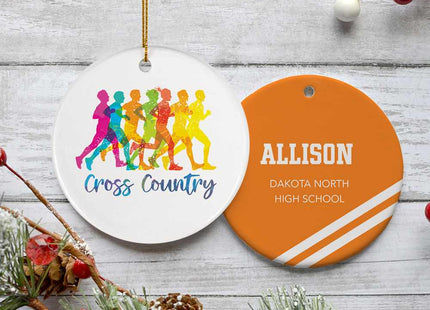 personalized personalized cross country christmas ornament – Christmas ornament, holiday tree decoration or gift